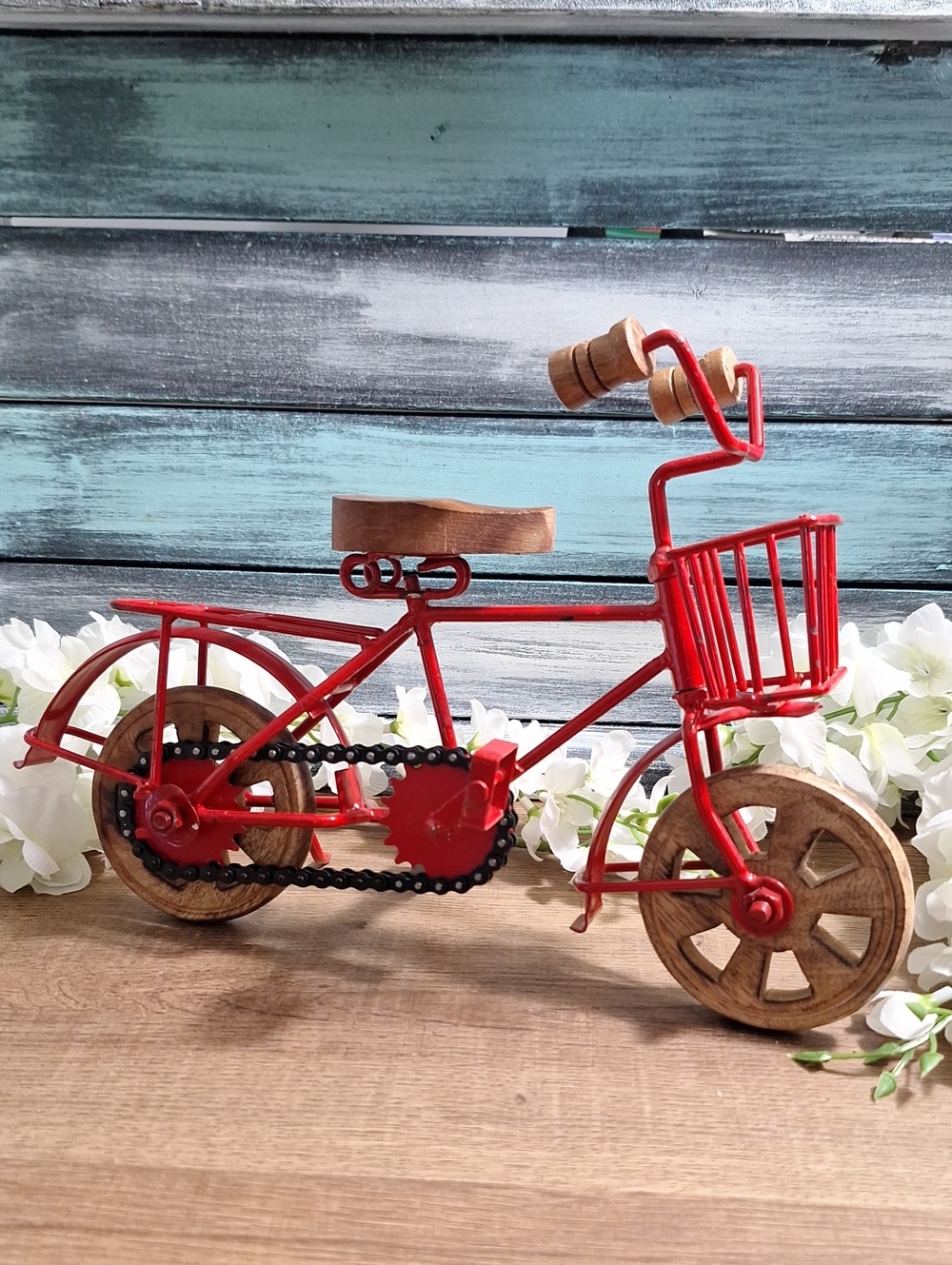 #AFA Red Decorative Metal Mini Bicycle Home Accent - Unbranded